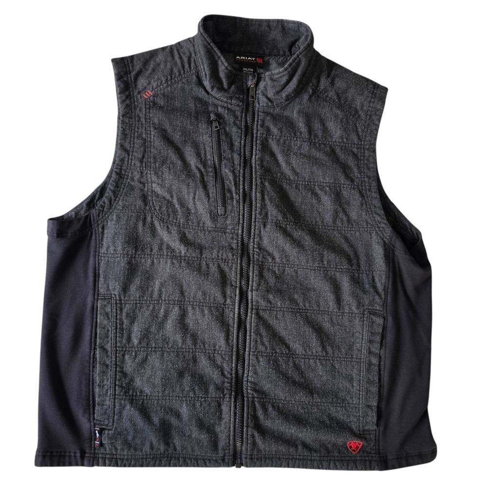 Ariat Mens FR Work Vest Dark Gray Flame Resistant Ripstop CAT 2 XXL
